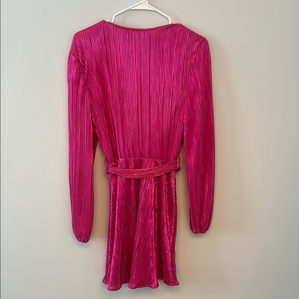 Vibrant Pink Long Sleeve Dress - Picture 7 of 8